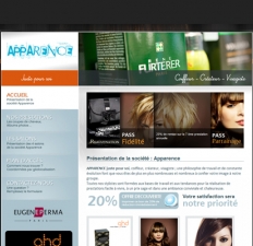 Site du Salon de coiffure "Apparence juste pour soi"