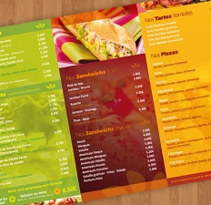 Carte de menu "Au ptit Creux"